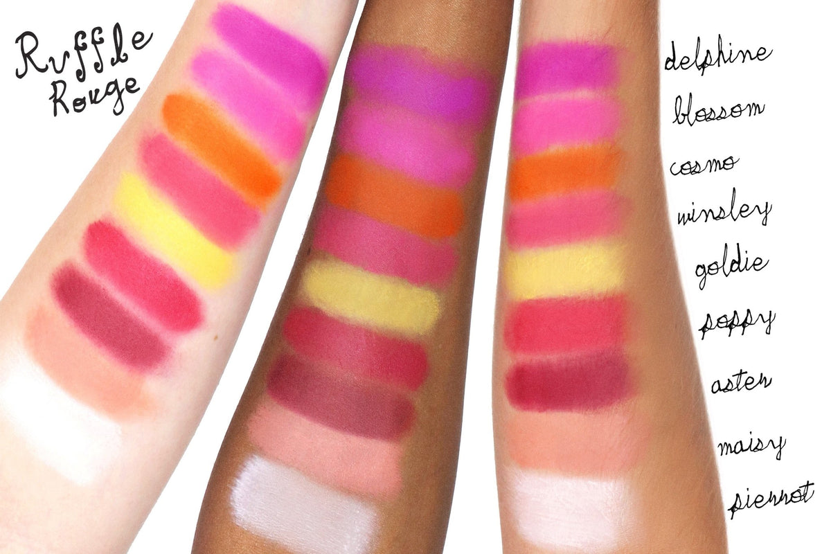 goldie ruffle rouge – likely makeup