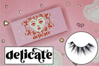 delicate lashes - likely makeup